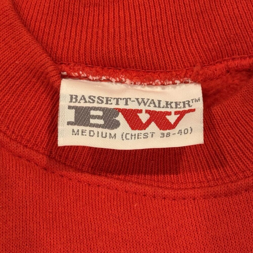 Vintage United States Marine Corps Crewneck Sweatshirt Red USMC Bassett-Walker M - Picture 5 of 6